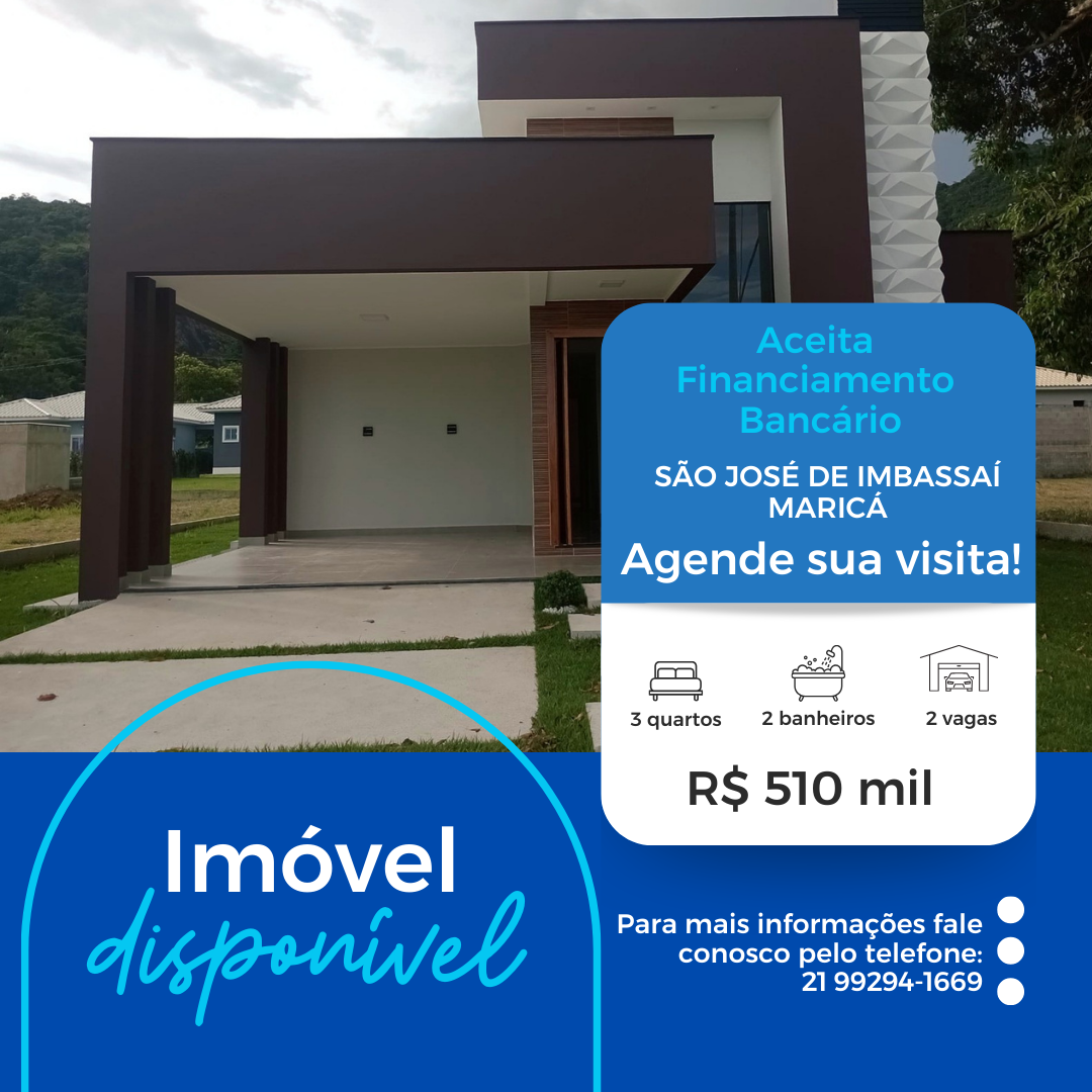 CASA 3QTS EM CONDOMINIO - SAO JOSÉ DO IMBASSAI